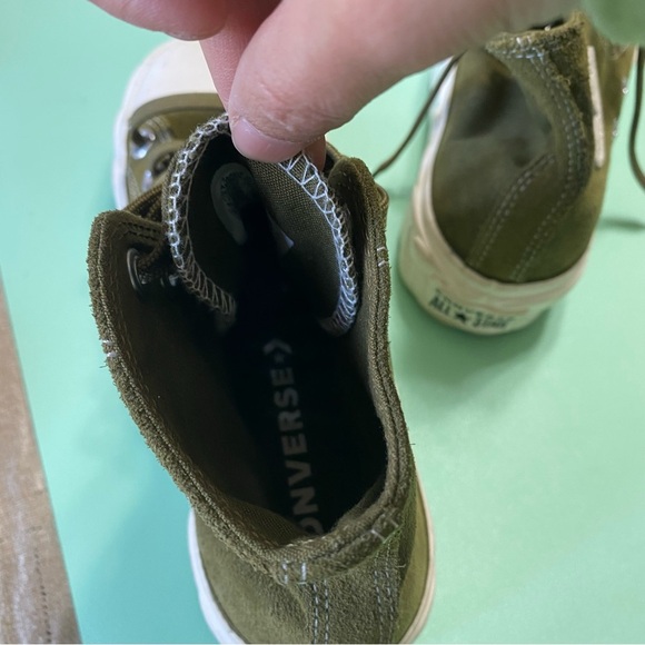 Converse Chuck Taylor All Star Lift Platform Moss Green Sneakers Size 5.5 - Picture 6 of 14